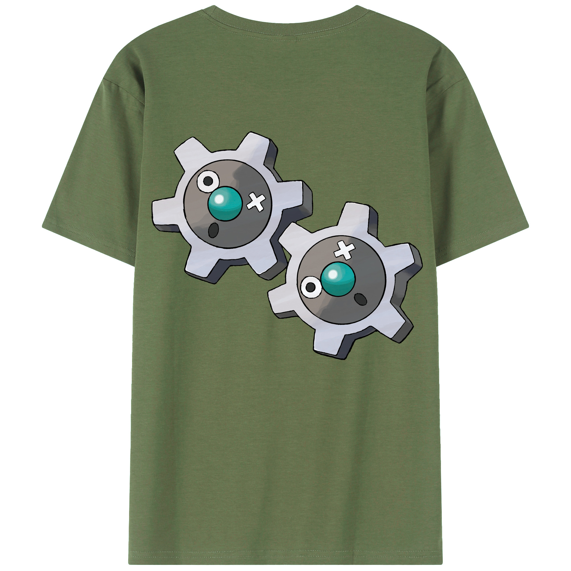 （画像用） ポケットモンスター Pokémon 綿100％ メンズ半袖Tシャツ（バックプリント） 通気性